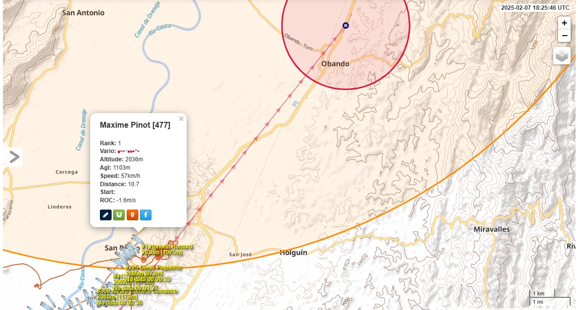 امتیازدهی در مسابقات مسافت پاراگلایدر (XC) – الگوریتم GAP 4 نمونه مسابقه بینالمللی