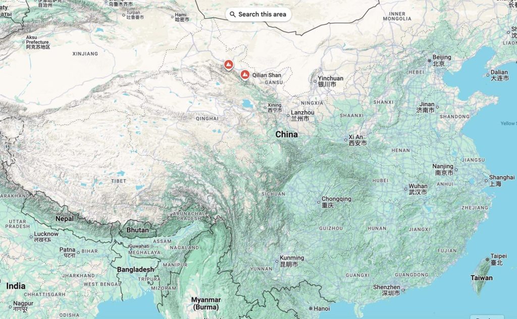 پاراگلایدر چینی و صعود اتفاقی به ارتفاع ۸۰۰۰ متر: داستان، واکنشها و شایعات 3 Qinlan Shan Map 1530x945 1