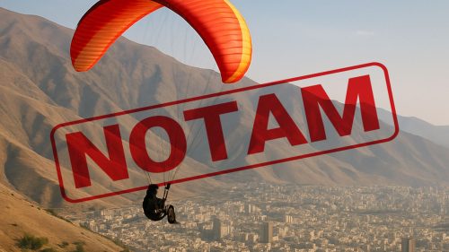 ادامه تعطیلی سایت‌های پاراگلایدر در پی جنگ ایران و اسرائیل، ممنوعیت پروازی در تهران و سایر شهرها.