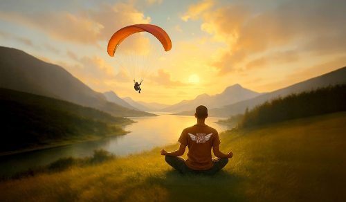 ترکیبی از هیجان پرواز با پاراگلایدر و سکوت درونی مدیتیشن. وقتی ذهن رها می‌شود و بدن در آسمان شناور است، لحظه‌ای ناب از حضور و آرامش شکل می‌گیرد. اینجا نه زمین هست، نه دغدغه—فقط خودت، آسمان و نفس‌هایی عمیق.